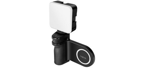 Poignée magnétique pour smartphone avec lampe LED