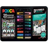 Marqueur à pigment 'DOODLE ART', mallette métal de 20