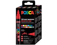 Marqueur à pigment PC-5BR BRUSH, étui de 8, assorti