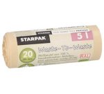 Sac poubelle 'Waste-to-Waste', 18 litres, marron