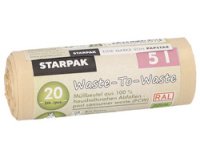 Sac poubelle 'Waste-to-Waste', 5 litres, marron