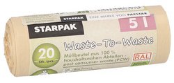 Müllsack 'Waste-to-Waste', 30 Liter, braun