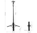 Perche à selfie magnétique BT 5.0, bluetooth