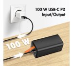 Powerbank avec écran, 50.000 mAh, noir