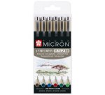 Fijne stift PIGMA MICRON 05 , aardkleur, etui van 6 stuks