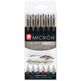 Feutre fin PIGMA MICRON 05, couleur terre, étui de 6