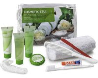Kit cosmétique de voyage, 10 pièces, dans un étui
