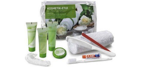 Kit cosmétique de voyage, 10 pièces, dans un étui