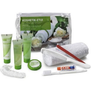 Kit cosmétique de voyage, 10 pièces, dans un étui