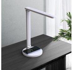 Lampe de table à LED ATIAS, socle, blanc