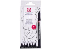 ROYAL TALENS Feutre Pigment Fineliner, set de 6, noir