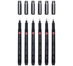 ROYAL TALENS Feutre Pigment Fineliner, set de 6, noir