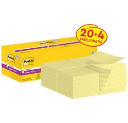 Bloc-note super sticky z-notes, 76 x 76 mm, 20+4