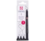 ROYAL TALENS Feutre Pigment Fineliner Fine, set de 3, noir