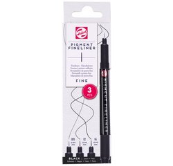 ROYAL TALENS Feutre Pigment Fineliner Fine, set de 3, noir