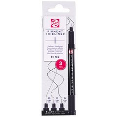 ROYAL TALENS Feutre Pigment Fineliner Fine, set de 3, noir