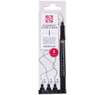 ROYAL TALENS Feutre Pigment Fineliner Fine, set de 3, noir