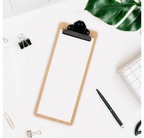 Porte-addition à pince, bambou