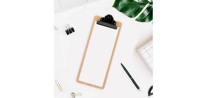 Porte-addition à pince, bambou
