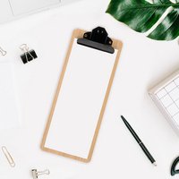 Porte-addition à pince, bambou