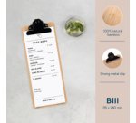 Porte-addition à pince, bambou