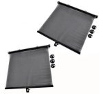 Pare-soleil enroulable pour voiture, noir, set de 2