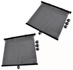 Zonnescherm voor auto, zwart, set van 2