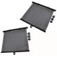 Pare-soleil enroulable pour voiture, noir, set de 2