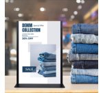 Porte-visuel, A4, métal, noir