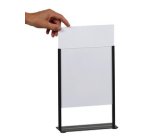 Porte-visuel, A4, métal, noir