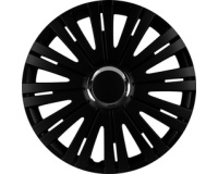 Enjoliveur 'Monaco', noir/chrome, 14' (35,56 cm)