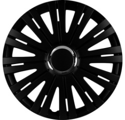 Enjoliveur 'Monaco', noir/chrome, 16' (40,64 cm)