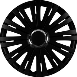 Enjoliveur 'Monaco', noir/chrome, 14' (35,56 cm)