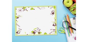 Sous-main bloc papier 'Bunny Ballerinas', 42 x 29,7 cm