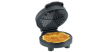 Schwarz/silbernes Waffeleisen Black Line WA 2116