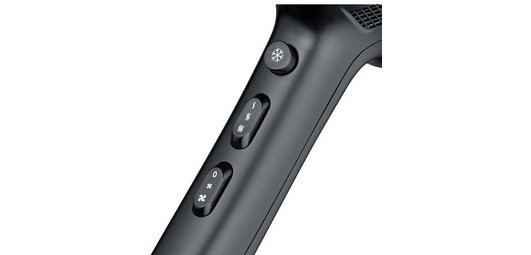 Sèche-cheveux HT 0165, avec cordon extractible, noir