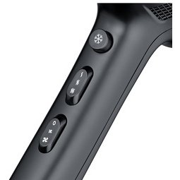 Sèche-cheveux HT 0165, avec cordon extractible, noir