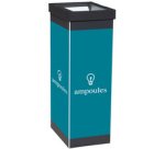 Glass recycling collector, white