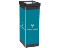 Glass recycling collector, white