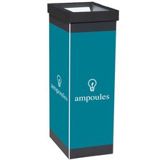 Glass recycling collector, white