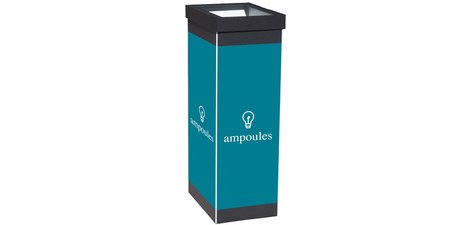 Glass recycling collector, white