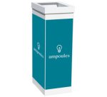 Glass recycling collector, white