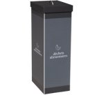 Glass recycling collector, white
