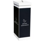 Glass recycling collector, white