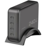 Chargeur de bureau USB-C, 4 ports, GaN, 240 W