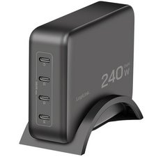 Laadstation USB-C voor bureau, 4 poorten, GaN, 240 W