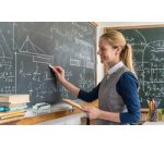 Craie pour tableau noir, rond, blanc