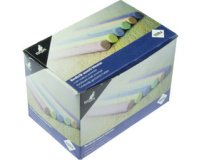 Craie pour tableau noir, rond, assorti