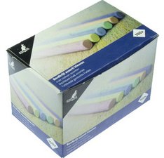 Craie pour tableau noir, rond, assorti