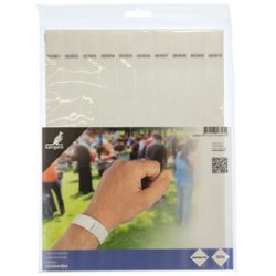 Bracelet événementiel, 254x19mm, indéchirable, blanc